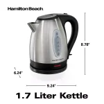 Hamilton Beach 1.7L Stainless Steel Electric Kettle, 7-Cup Rapid Boil thumbnail 6