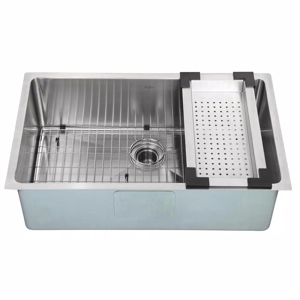 Kraus Stainless Steel Colander with Protective Bumpers