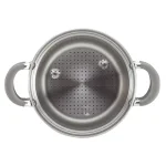Circulon Elementum 5 Qt. Hard-Anodized Nonstick Multipot with Steamer Insert, Oyster Gray thumbnail 2