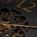 Glitzhome 22.83 in. Oversized Metal Wall Clock with Moving Gears and Roman Numerals thumbnail 3
