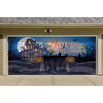 My Door Decor 7 ft. x 16 ft. Haunted Mansion Halloween Garage Door Banner Mural thumbnail 2