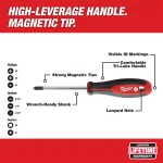 Milwaukee 8-Piece Screwdriver Set with Magnetic Hardened Tips thumbnail 7
