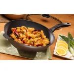 Swiss Diamond 4.9 Qt. Nonstick Wok with Lid and 11.8 in. Tempura Rack thumbnail 2