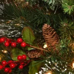 National Tree Company 6.5 ft. Wintry Pine Pre-Decorated Artificial Christmas Tree with 650 Clear Lights thumbnail 3