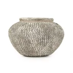 Zentique Cement Wavy Grey Large Decorative Vase - Distressed Zig Zag Pattern thumbnail 1