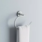Fresca Alzato Chrome Towel Ring by Fresca - Heavy Duty Brass Hand Towel Holder thumbnail 2
