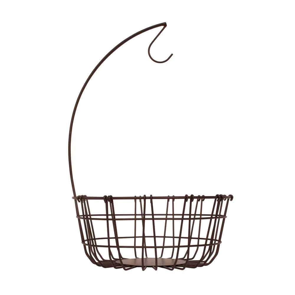 Spectrum Austin Steel Fruit Bowl with Banana Hook, Bronze
