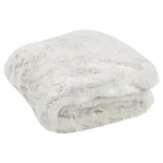 Safavieh Faux Chinchilla Snow White Throw Blanket, 50 x 60 in, Glam Style thumbnail 1