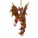 Design Toscano Cane and Abel the Dragon 2017 Holiday Ornament, 5 in. Resin Collectible thumbnail 1