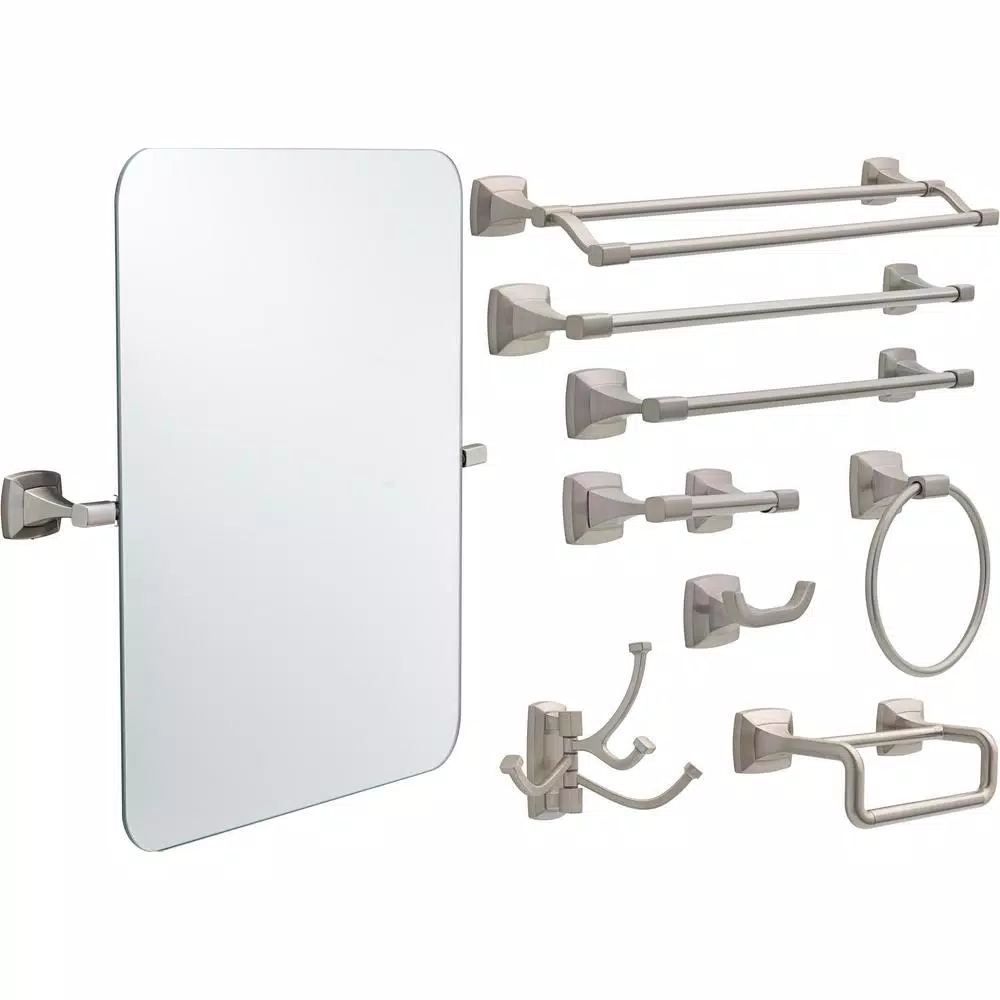 Delta Portwood 6 in. Double Hand Towel Bar in SpotShield Brushed Nickel