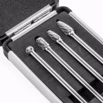 XtremepowerUS 6 in. Long Reach Double Cut Carbide Rotary Burr Bit Set, 4-Piece thumbnail 2