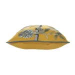 LR Home Scenic Yellow Floral Birds Throw Pillow - 20 x 20 in. Cotton Square Accent Pillow thumbnail 6
