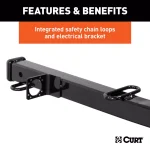 CURT Receiver Tube Adapter, 2-1/2" to 2" Shank, 34" Length, 4,500 lbs. GTW thumbnail 7