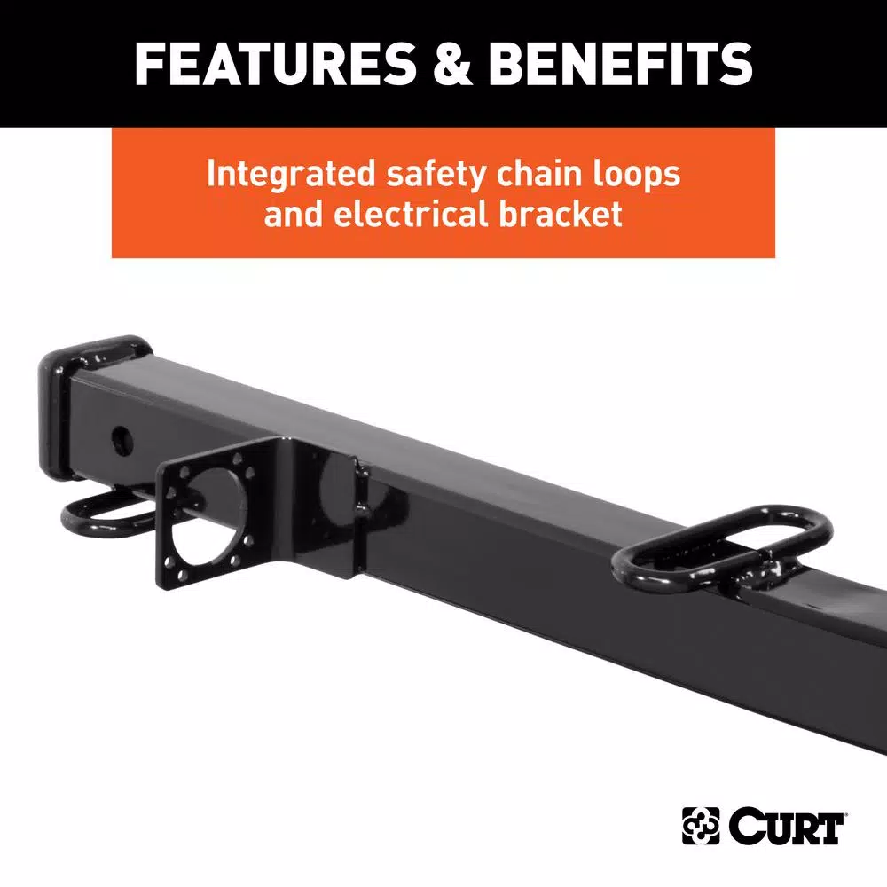 CURT Receiver Tube Adapter, 2-1/2" to 2" Shank, 34" Length, 4,500 lbs. GTW