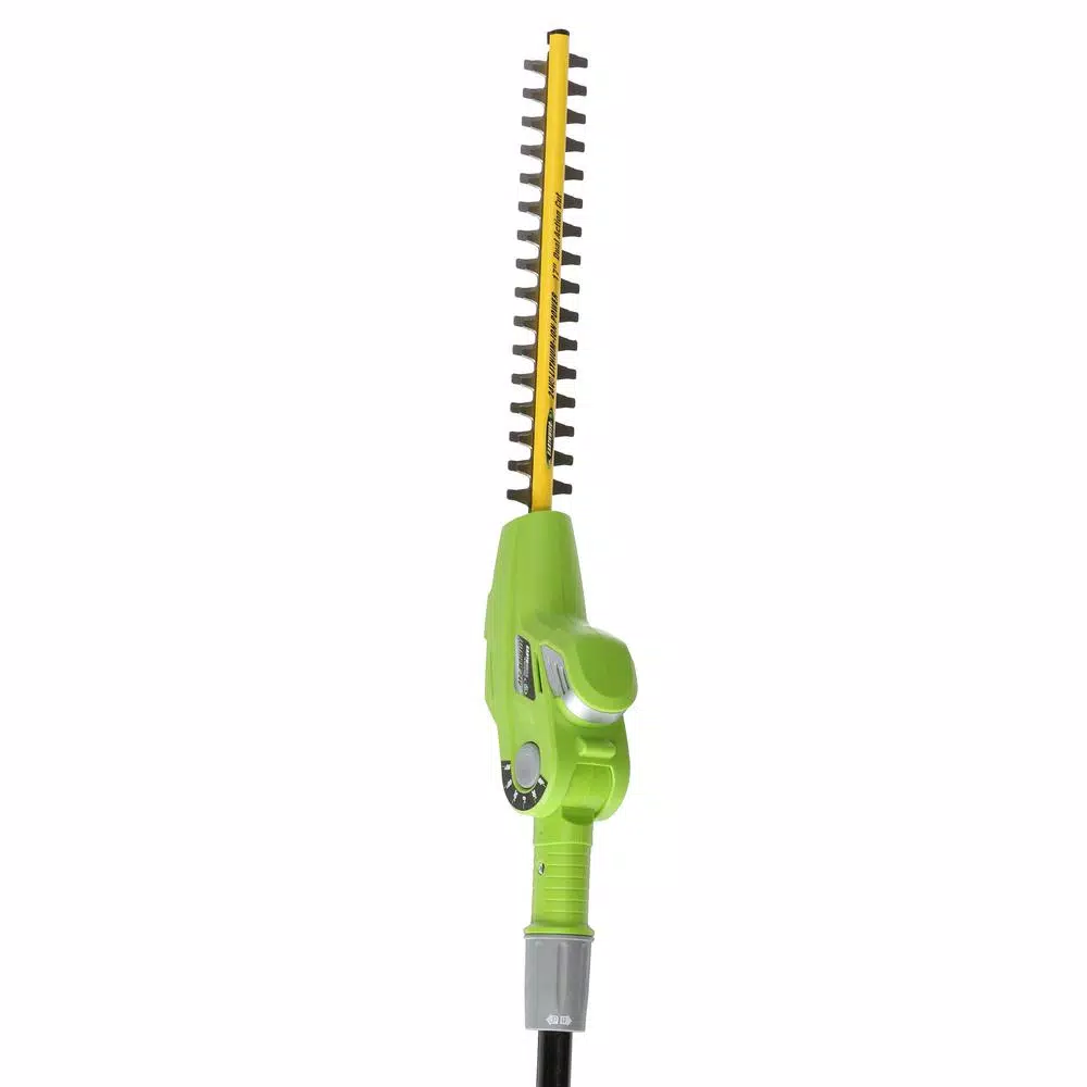 Earthwise 24V Cordless Lithium-Ion 17 in. Pole Hedge Trimmer with 2.5 Ah Battery