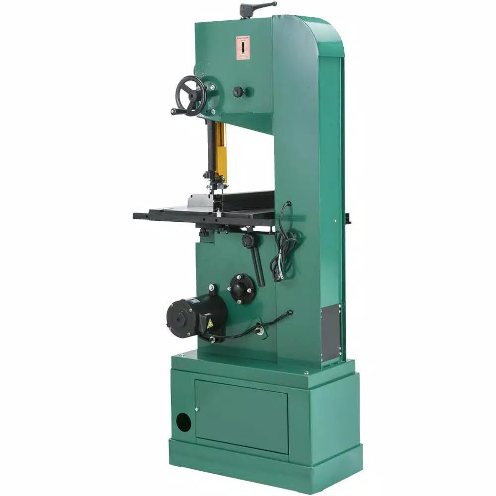 Grizzly Industrial Vertical Wood and Metal Bandsaw with Inverter Motor Speed Control and Stand