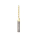 Yonico 4 Flute Upcut Spiral ZRN Coated 1/8 in. Dia Solid Carbide CNC Router Bit, 1/4 in. Shank thumbnail 1