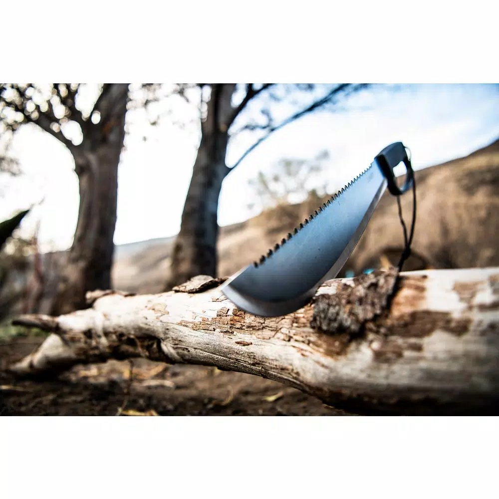Coast F1400 14 in. Full-Tang Stainless Steel Machete with Saw and Nylon Sheath