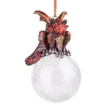 Design Toscano Pensive Percher Dragon 2018 Collectible Holiday Ornament thumbnail 5