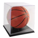 Pinnacle Snap Basketball & Soccer Memorabilia Shadow Box Display Case - Black with Clear Cover thumbnail 2