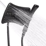 AKDY 9 in. Dual Shower Head and Handheld Wand Combo, 4 Spray Modes, Antique Bronze thumbnail 1