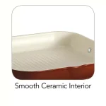 Tramontina Style Ceramica 12 in. Aluminum Square Nonstick Grill Pan, Metallic Copper thumbnail 2