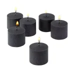 Light In The Dark Black Unscented Votive Candles, 10-Hour Burn Time, Set of 36 thumbnail 1