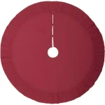 VHC Brands 48 in. Jonathan Plaid Traditional Christmas Tree Skirt - Red, Olive Green & Tan thumbnail 2