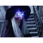 Haunted Hill Farm 6 ft. Animatronic Talking Witch with Broomstick Halloween Prop thumbnail 10