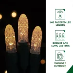 Fraser Hill Farm 4 ft. Bethlehem Star LED Christmas Light - 148 Gold & White Lights thumbnail 3