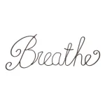 Lavish Home Breathe Decorative Metal Cutout Wall Sign, Matte Black thumbnail 1