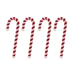 Haute Decor 9 in. Candy Cane Stocking Holder Set, Red and White, 4-Pack thumbnail 1