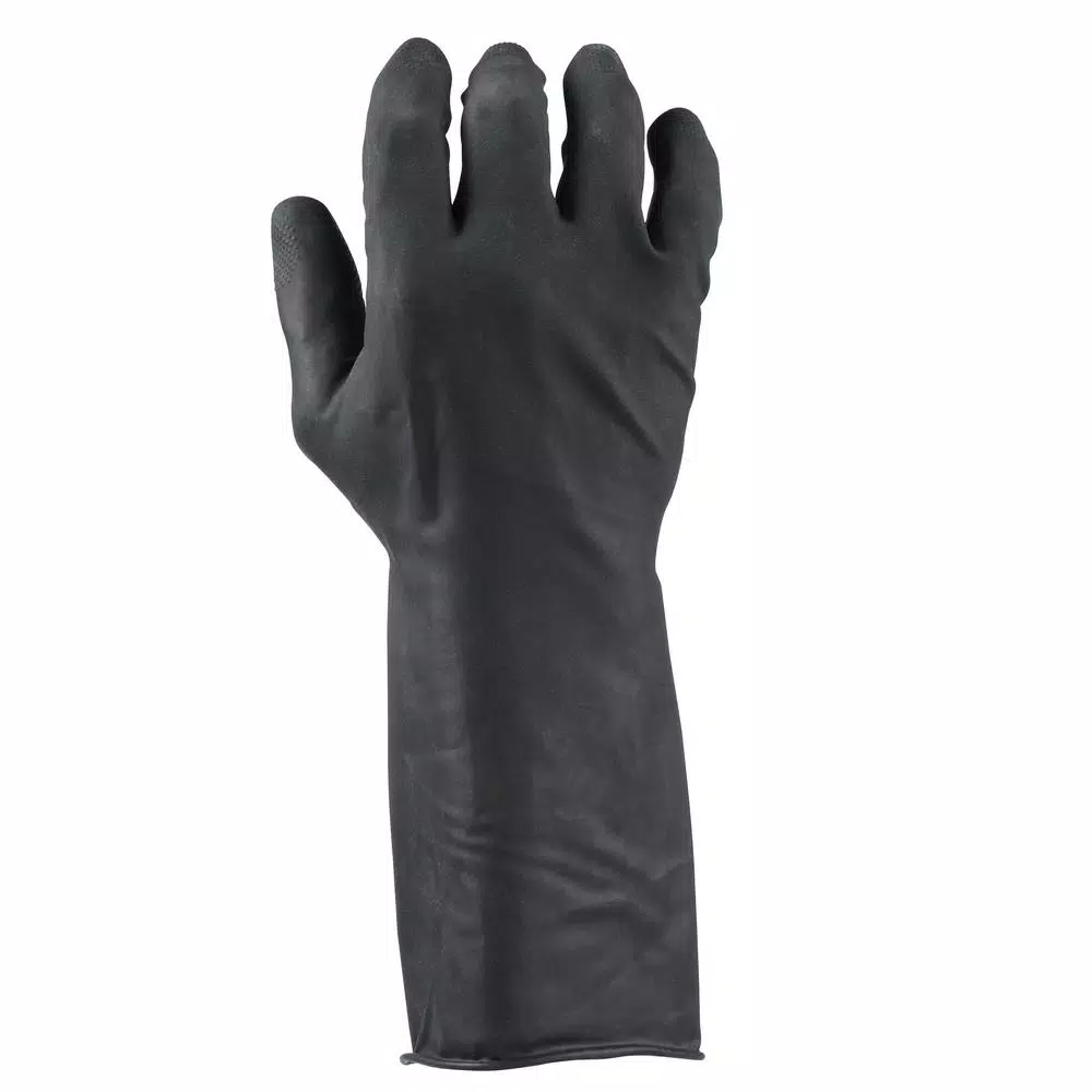 Grease Monkey Pro Cleaning Neoprene Multi-Purpose Gloves, Long Cuff, Black, XL