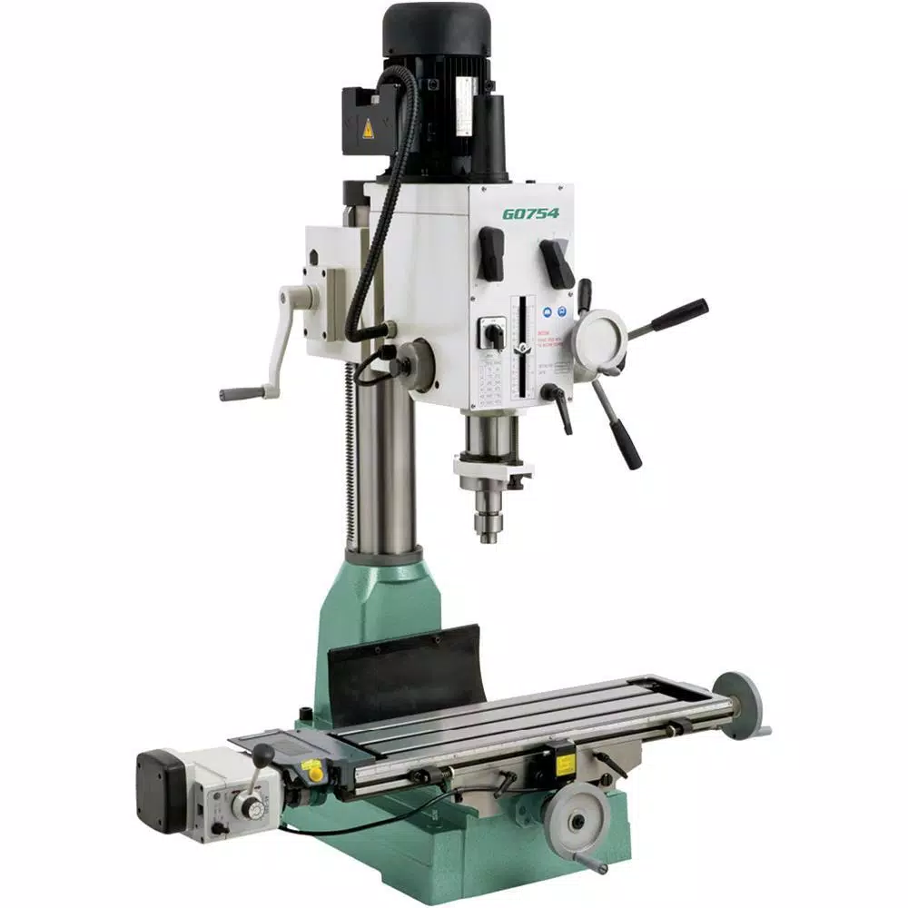Grizzly Industrial Heavy-Duty Gear-head Mill/Drill with Variable Speed Power Feed, 2 HP, 220V