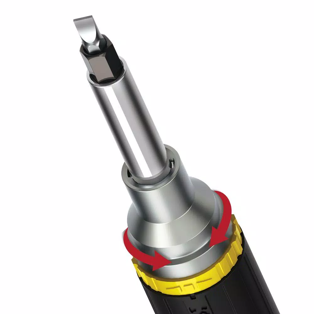 Klein Tools Ratcheting Multi-Bit Screwdriver and Nut Driver Set with Cushion Grip Handle