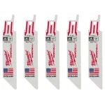 Milwaukee 4 in. 14 TPI Metal Cutting Reciprocating Saw Blades, 5-Pack thumbnail 1