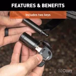 CURT 5/8" Barbell Hitch Lock for 2" Receiver, Black Steel thumbnail 3