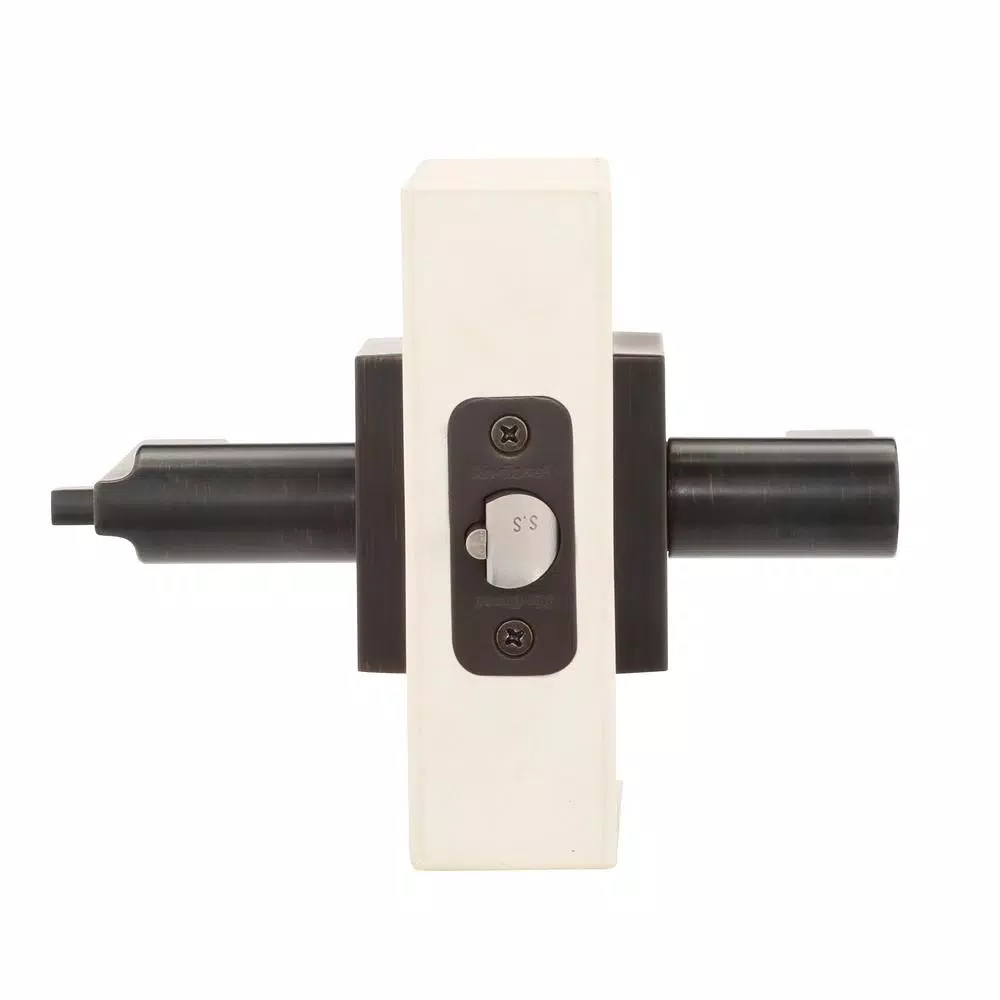 Kwikset Halifax Square Entry Door Lever, Venetian Bronze, SmartKey Security
