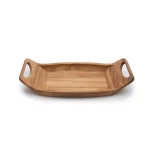 Ironwood Gourmet Norwegian Saddle Acacia Wood Serving Tray with Handles thumbnail 2