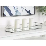 Kate and Laurel Felicia Silver Decorative Mirrored Metal Accent Tray thumbnail 1