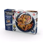 GRANITESTONE Classic Blue 14 in. Aluminum Mineral and Diamond Infused Nonstick Skillet with Glass Lid thumbnail 2