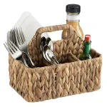 Artland Garden Terrace Water Hyacinth Carry-All Server, Rectangular Condiment & Flatware Holder thumbnail 2