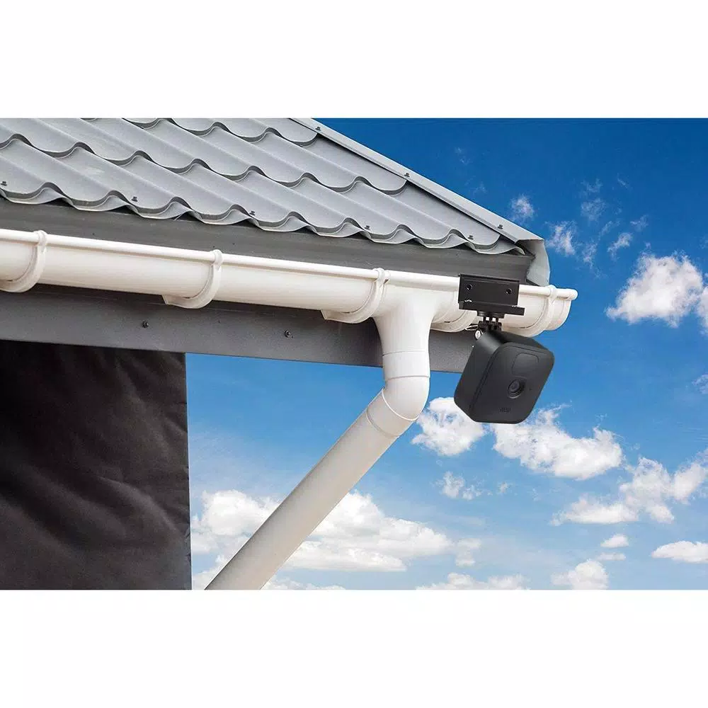 Wasserstein Weatherproof Gutter Mount for Blink Outdoor, XT and XT2 Cameras, Universal Screw Adapter, Black (2-Pack)