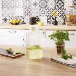 Luminarc Quadro Textured Glass Jug with White Lid, 57.5 oz Pitcher thumbnail 3