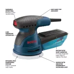 Bosch 5 in. Corded Variable Speed Random Orbital Sander/Polisher Kit with Carrying Case thumbnail 2