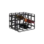 LITTON LANE 12-Bottle Black Iron Cage Wine Rack - Industrial & Rustic Tabletop Storage thumbnail 1
