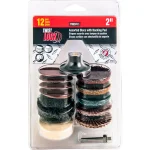 MIBRO 2 in. Twist-Lock Surface Conditioning Kit, 12-Piece Set for Sanding, Buffing and Polishing thumbnail 2