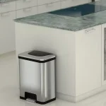 Halo TapCan 13 Gallon Smart Step Pedal Sensor Trash Can, Brushed Stainless Steel with Black Trim thumbnail 6