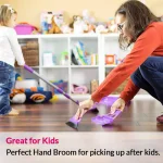 WISP miniWISP 6 in. Purple Whisk Broom and 7 in. Dustpan Set with Electrostatic Bristle Seal Technology thumbnail 8