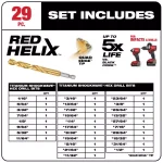 Milwaukee SHOCKWAVE Impact Duty Titanium Drill Bit Set, 29-Piece Red Helix thumbnail 3